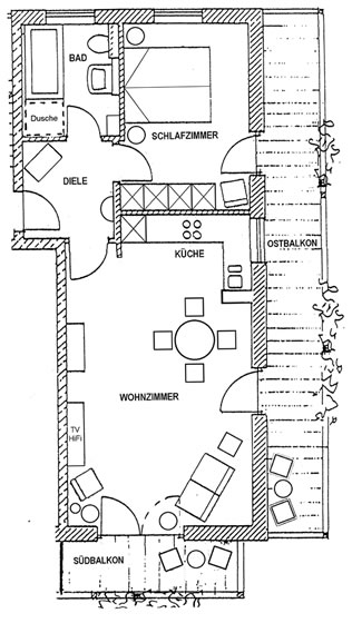 Floor plan of the apartment